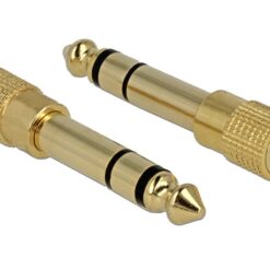 DELOCK αντάπτορας 6.35mm σε 3.5mm 65361, μεταλλικός, gold plated Ήχος 3.5mm