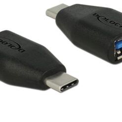 DELOCK αντάπτορας USB-C σε USB 3.1 θηλυκό 65519, 10Gbps, μαύρος USB-C (Type-C) USB-C
