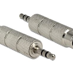 DELOCK αντάπτορας από 3.5mm σε 6.3mm 65548, μεταλλικός, ασημί Ήχος 3.5mm