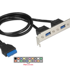 DELOCK Cable USB 3.0 2x Type-A female σε 19pin header female PC & Αναβάθμιση PC & Αναβάθμιση