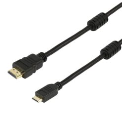 POWERTECH καλώδιο mini HDMI σε HDMI CAB-H013 με Ethernet, 5m, μαύρο Εικόνα Full HD