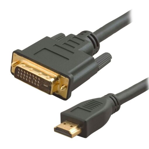 POWERTECH καλώδιο HDMI σε DVI 24+1 CAB-H023, Dual Link, μαύρο, 1.5m Εικόνα Full HD