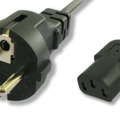 POWERTECH καλώδιο τροφοδοσίας Η/Υ & οθόνης P002, 3×0.75mm², copper, 1.5m, μαύρο Καλώδια - Αντάπτορες 1.5m