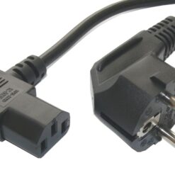 POWERTECH καλώδιο τροφοδοσίας για Η/Υ CAB-P015, 90°, 3 Pin, 1.5m, μαύρο Καλώδια - Αντάπτορες 1.5m