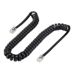 POWERTECH καλώδιο τηλεφώνου RJ10 4P4C CAB-T014, Spiral, 2m, μαύρο Καλώδια - Αντάπτορες RJ10