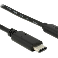 POWERTECH Καλώδιο USB Type-C σε USB Micro CAB-UC011, 1m, μαύρο USB-C (Type-C) USB-C