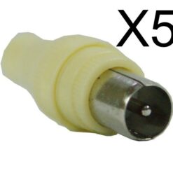 POWERTECH βύσμα PAL 9.5mm αρσενικό CAB-V011 για TV, λευκό, 5τμχ RF (Κεραίας) PowerFix Group POWERTECH βύσμα PAL 9.5mm αρσενικό CAB-V011 για TV, λευκό, 5τμχ RF (Κεραίας) -