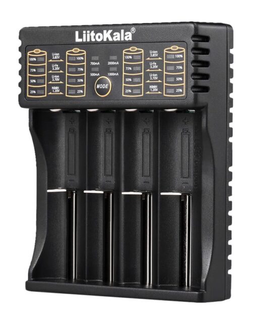 LIITOKALA φορτιστής LII-402 για μπαταρίες NiMH/CD, Li-Ion, IMR, 4 slots Είδη Γραφείου & Εξοπλισμός Μπαταρίες