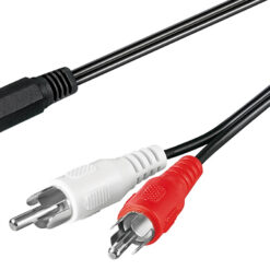 GOOBAY καλώδιο 3.5mm θηλυκό σε 2x RCA αρσενικό 50442, 1.4m, μαύρο Ήχος 3.5mm