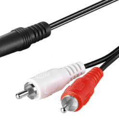 GOOBAY καλώδιο ήχου 51650 3.5mm σε 2x RCA, 3 pin stereo, 3m, μαύρο Ήχος 3.5mm
