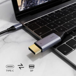 CABLETIME καλώδιο USB-C σε DisplayPort CT-CMDP2, 4K/60Hz, 1.8m, μαύρο USB-C (Type-C) USB-C 2