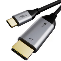 CABLETIME καλώδιο USB-C σε DisplayPort CT-CMDP2, 4K/60Hz, 1.8m, μαύρο USB-C (Type-C) USB-C