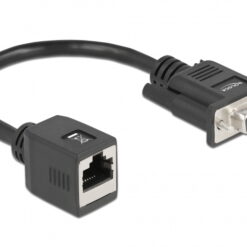 DELOCK αντάπτορας από serial DB9 RS-232 σε RJ45, μαύρος Διάφορα Δικτύου -