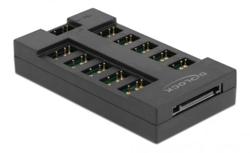 DELOCK RGB hub 64128 για ARGB LEDs, 10 θύρες, μαύρο PC & Αναβάθμιση Controller