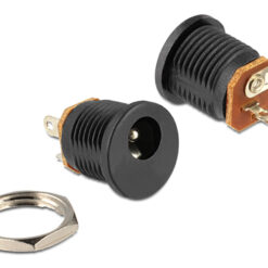 DELOCK βύσμα τροφοδοσίας DC 2.1 x 5.5mm 65503, μαύρο Αξεσουάρ για Laptop Universal
