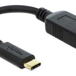 DELOCK καλώδιο USB-C σε USB 65634, USB3.1, Gen 1, 3A, 5Gbps, 15cm, μαύρο USB-C (Type-C) USB-C
