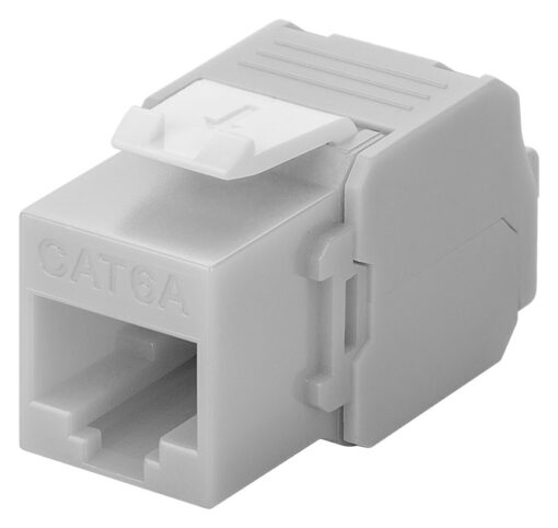 GOOBAY Keystone module RJ45 CAT 6A 90693, UTP, γκρι Δικτυακός Εξοπλισμός Keystone