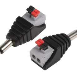 FOLKSAFE βύσμα τροφοδοσίας DC αρσενικό DCMCP, 5.5×2.1mm, push-pin, 5τμχ Κάμερες Ασφαλείας Βύσμα