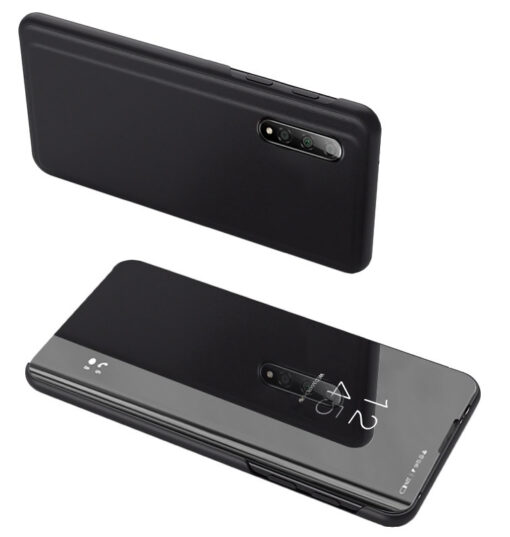 POWERTECH θήκη Clear view MOB-1599 για Xiaomi Mi 9, μαύρο Mobile XIAOMI