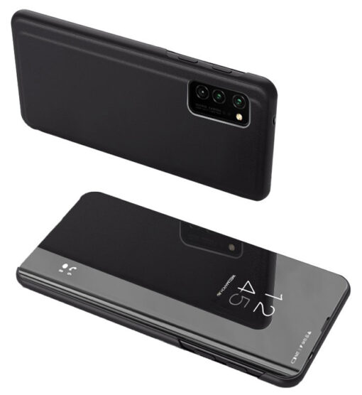 POWERTECH θήκη Clear View MOB-1610 για Samsung Galaxy A02s, μαύρη Mobile SAMSUNG