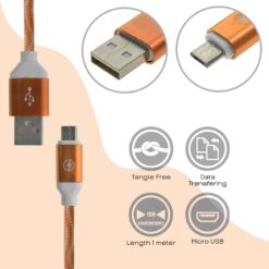 Πλεκτό Καλώδιο Φόρτισης – Δεδομένων Micro Usb Orange 1m Micro USB PowerFix Group Πλεκτό Καλώδιο Φόρτισης – Δεδομένων Micro Usb Orange 1m Micro USB Micro USB/Πλεκτό Καλώδιο Φόρτισης - Δεδομένων Micro Usb Blue 1m/