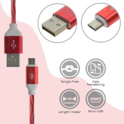 Πλεκτό Καλώδιο Φόρτισης – Δεδομένων Micro Usb Red 1m Micro USB PowerFix Group Πλεκτό Καλώδιο Φόρτισης – Δεδομένων Micro Usb Red 1m Micro USB Micro USB/Πλεκτό Καλώδιο Φόρτισης - Δεδομένων Micro Usb Blue 1m/