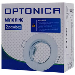 OPTONICA μεταλλικό πλαίσιο spot για MR16 5071, χωνευτό, 82x28mm, 2τμχ Παρελκόμενα Φωτισμού Παρελκόμενα Φωτισμού 2