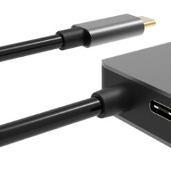 POWERTECH docking station PTH-053, 3 θυρών, USB-C, 65W PD, 4K, γκρι Docking Station Docking Station 2