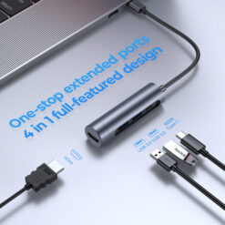 JOYROOM docking station S-H113-DG, 4 θυρών, USB-C, 100W PD, 4K, γκρι Docking Station Docking Station 2