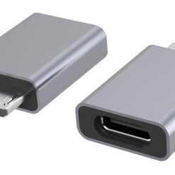 POWERTECH αντάπτορας USB 3.0 Micro B σε USB-C PTH-067, 5Gbps, γκρι USB-C (Type-C) USB-C