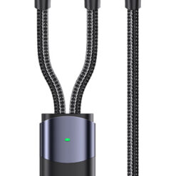 USAMS καλώδιο USB-C σε USB-C & Lightning US-SJ550, PD 100W, 1.2m, μαύρο USB-C (Type-C) USB-C
