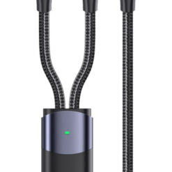 USAMS καλώδιο USB-C σε 2x USB-C US-SJ551, PD 100W, 1.2m, μαύρο USB-C (Type-C) USB-C