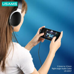 USAMS καλώδιο ήχου 3.5mm US-SJ557, γωνιακό, 1.2m, μαύρο Ήχος 3.5mm 2