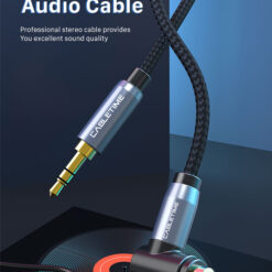 CABLETIME καλώδιο ήχου 3.5mm CT-P11RGN, γωνιακό, AUX, 1.8m, μαύρο Ήχος 3.5mm 2