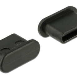 DELOCK κάλυμμα προστασίας για θύρα USB-C 64014, μαύρο, 10τμχ USB-C (Type-C) USB-C