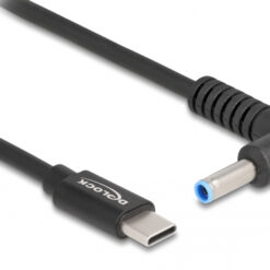 DELOCK καλώδιο τροφοδοσίας 87971, USB-C σε HP 4.5×3.0mm, 1.5m, μαύρο Αξεσουάρ για Laptop HP