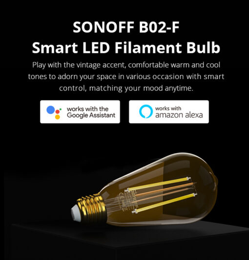 SONOFF Smart λάμπα LED Filament B02-F-ST64, Wi-Fi, 7W, E27, 1800K-5000K Λάμπες 5 - 9 watt 2