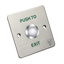 YLI ELECTRONIC χωνευτό μπουτόν PBK-810C, 86 x 86mm, 3Α, ασημί Access Control Access Control