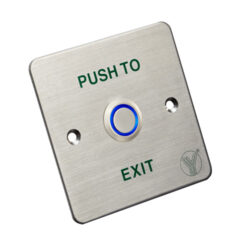 YLI ELECTRONIC χωνευτό μπουτόν PBK-814C με LED, 86 x 86mm, 3Α, ασημί Access Control Access Control