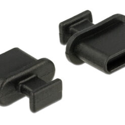 DELOCK κάλυμμα προστασίας για θύρα USB-C 64013 με λαβή, μαύρο, 10τμχ USB-C (Type-C) USB-C