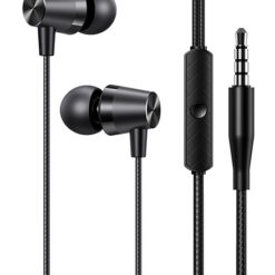 USAMS earphones με μικρόφωνο EP-42, 3.5mm, 1.2m, μαύρα Mobile Earphones