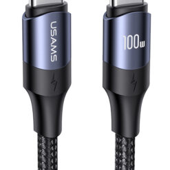 USAMS καλώδιο USB-C US-SJ526, 100W/5A, PD, 3m, μαύρο USB-C (Type-C) USB-C