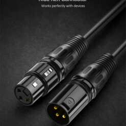CABLETIME καλώδιο μικροφώνου XLR 11B24, 3-pin, 24AWG, 10m, μαύρο Ήχος XLR 2