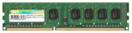 SILICON POWER μνήμη DDR3L UDIMM SP004GLLTU160N02, 4GB, 1600MHz, CL11 PC & Αναβάθμιση 4GB