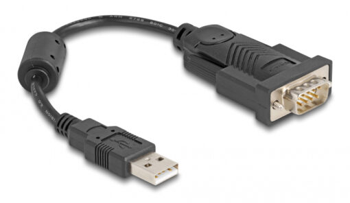DELOCK αντάπορας USB σε RS-232 61549, 921.6Kbps, 0.25m, μαύρος USB USB