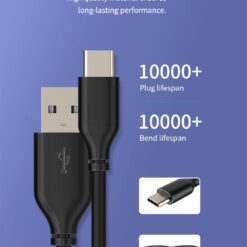 CABLETIME καλώδιο USB-C σε USB U323A, 3A, 480Mbps, 0.25m, μαύρο USB-C (Type-C) USB-C 2