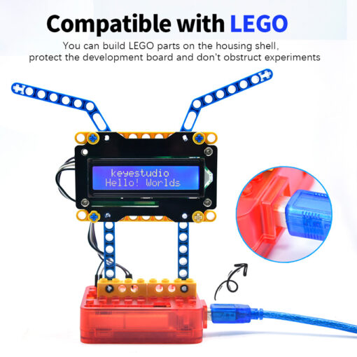 KEYESTUDIO θήκη για Arduino UNO R3 67800277, συμβατή με LEGO, μαύρη Gadgets - Αξεσουάρ Gadgets - Αξεσουάρ 2