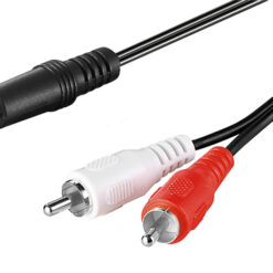 GOOBAY καλώδιο 3.5mm σε 2x RCA 51701, CU, 0.5m, μαύρο Ήχος 3.5mm
