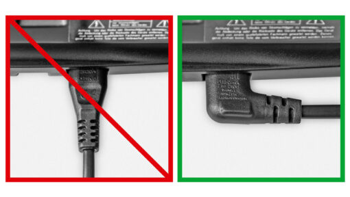 GOOBAY καλώδιο τροφοδοσίας Euro 97350, γωνιακό, 2×0.75 mm², 2m, μαύρο Καλώδια - Αντάπτορες 2m 2