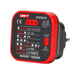 UNI-T tester πρίζας UT07B-EU, 230V, 50Hz Service & Εργαλεία Tester